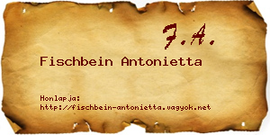 Fischbein Antonietta névjegykártya
